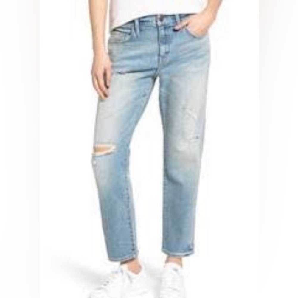 Treasure & Bond Mid Rise Relaxed Distressed Jeans
